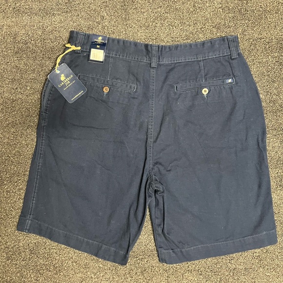Caribbean Joe Men’s Navy Flat Front Navy Shorts Size 36 New - Picture 2 of 7
